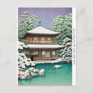 Cartão Postal Legal cena de inverno do japonês Hasui Kawase ori