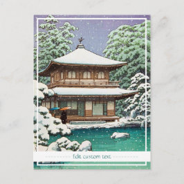 Cartão Postal Legal cena de inverno do japonês Hasui Kawase orie