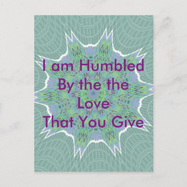 Cartão Postal Legal e  padrão verde Design (Frente)