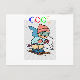 Cartão Postal Legal esquiador engraçado   designs de esqui   esq