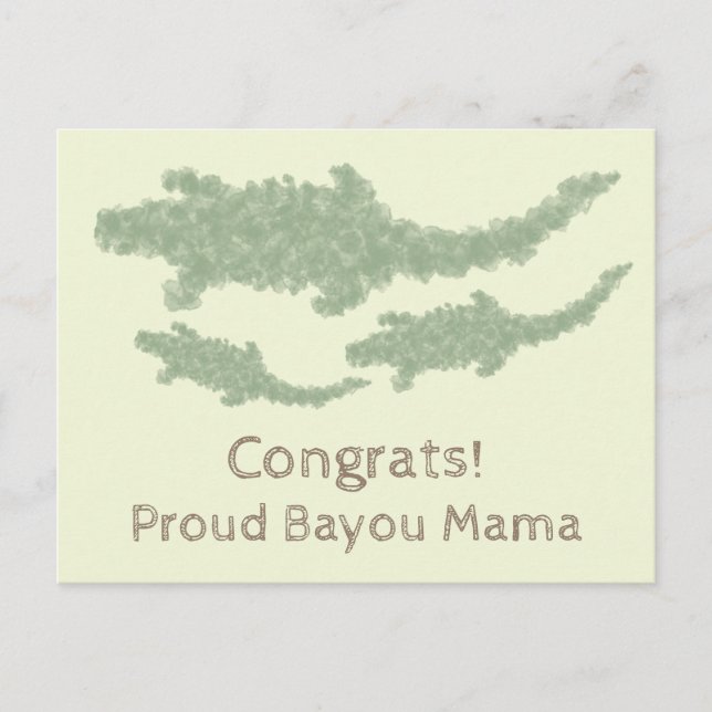 Cartão Postal Legal jacarés Camo - transparentes. (Frente)