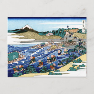 Cartão Postal Legal japonês Hokusai Fuji Ver paisagem