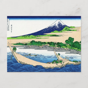 Cartão Postal Legal japonês Hokusai Fuji Ver paisagem
