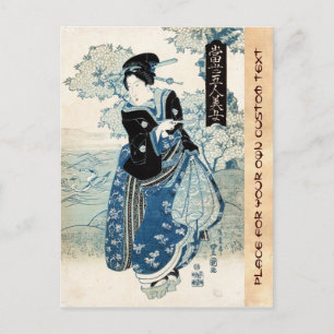 Cartão Postal Legal mulher-dama ukiyo-e geisha