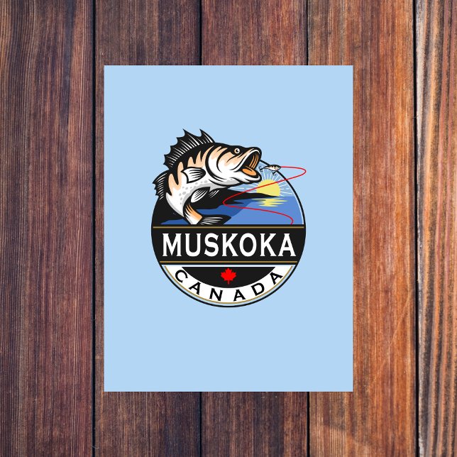 Cartão Postal Legal Muskoka Canadá pescando no exterior (Criador carregado)