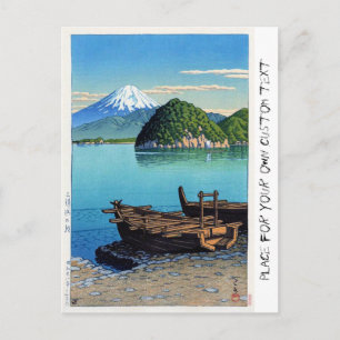 Cartão Postal Legal oriental Hasui Kawase Fuji costeira arte