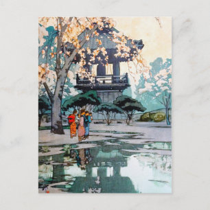 Cartão Postal Legal oriental Hiroshi Yoshida Arte Sangral Japone