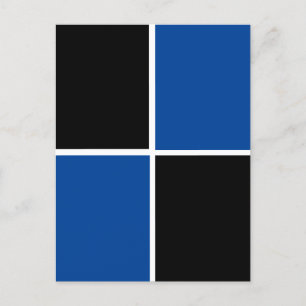 Cartão Postal Legal preto e azul quadrado