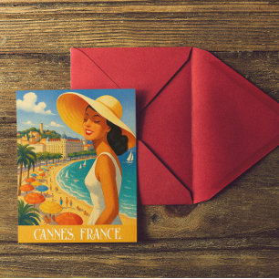 Cartão Postal Legal Retro Cannes French Riviera