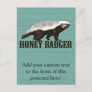 Cartão Postal Legal Rustic Honey Badger