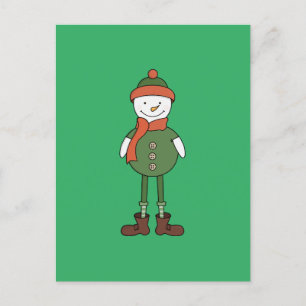 Cartão Postal Legal Snowman