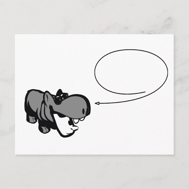 Cartão postal - Legal Summertime Hippo - Nilpferd (Frente)
