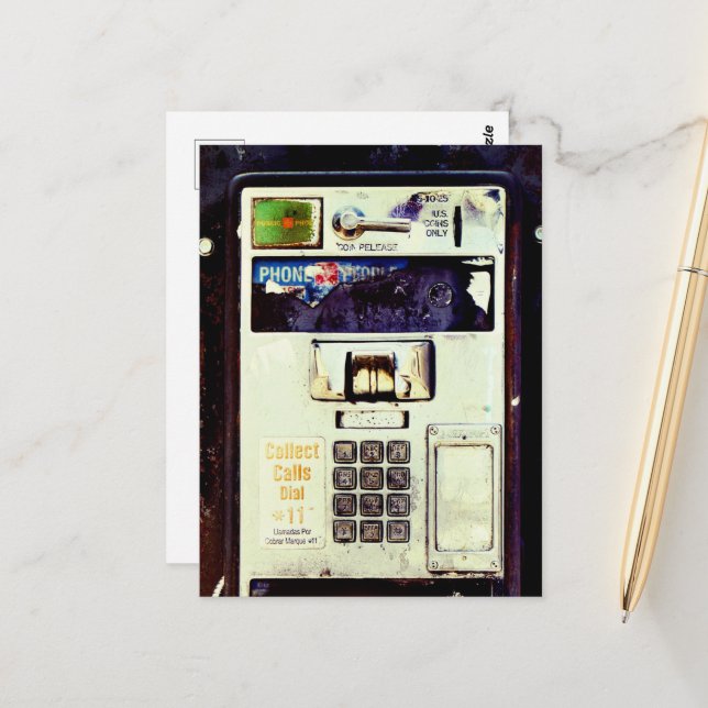Cartão Postal LEGAL telefone celular abandonado (Frente/Verso In Situ)