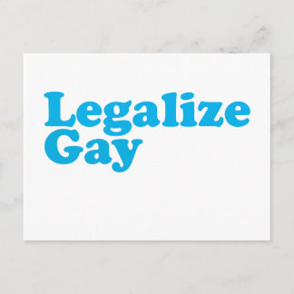 Cartão Postal Legalizar azul-bebê gay