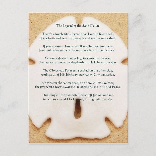 Cartão Postal Legenda do Cartão-postal de Areia (Frente)