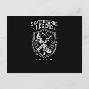 Cartão Postal Legenda do skate