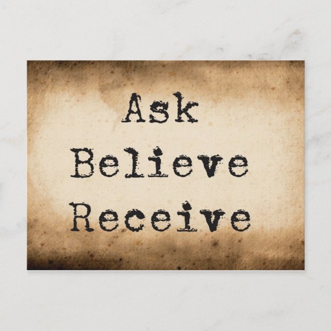 Cartão Postal Lei da Atração Manifestando Abundância (Frente)