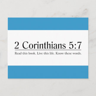 Cartão Postal Leia a Bíblia 2 Coríntios 5:7