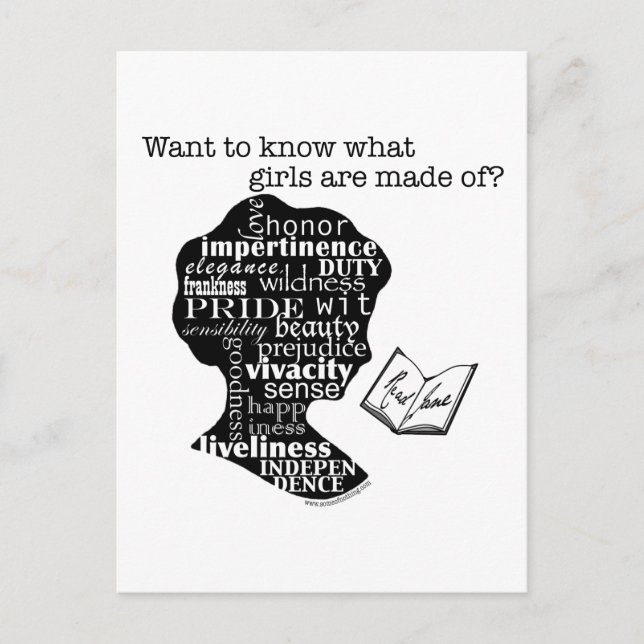 Cartão Postal Leia Jane Austen (Frente)