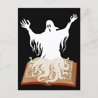 Cartão Postal Leia mais livros Ghost Book Halloween