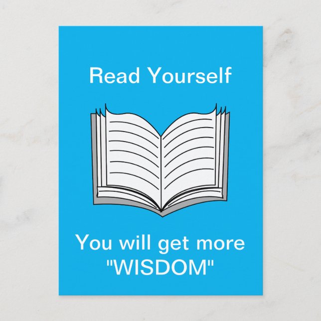 Cartão Postal Leia sua citação inspiradora (Frente)
