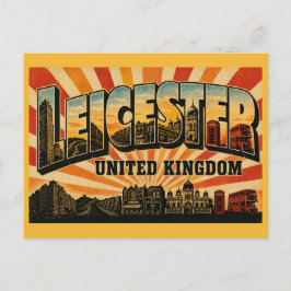 Cartão Postal Leicester Inglaterra Cidade Romana e Multicultural