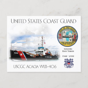 Cartão Postal Leilão de Compra USCGC Acacia WLB-406