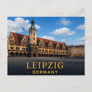 Cartão Postal Leipzig Alemanha Destino de Viagem Histórico