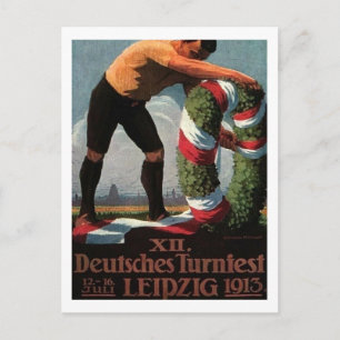 Cartão Postal Leipzig, Alemanha, Torneio, 1913 Vintage