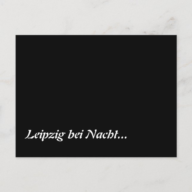 Cartão Postal Leipzig bei Nacht (Frente)