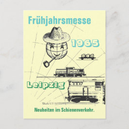 Cartão Postal Leipzig Frühjahrsmesse Werbedesign DDR