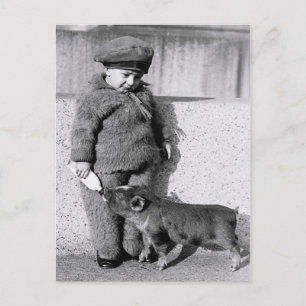 Cartão Postal Leitão para aleitamento infantil com leite engarr