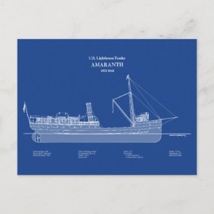 Cartão Postal Leitão USCG Amaranth - ABD