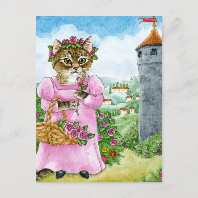 Cartão Postal Leite de Gato Gato Gelado Rapunzel (Frente)
