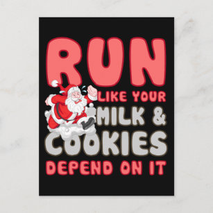 Cartão Postal Leite e cookies