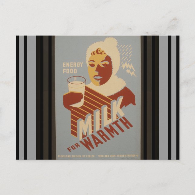 Cartão Postal Leite para o calor (Frente)