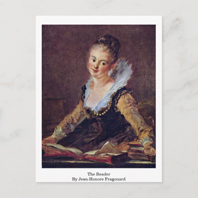 Cartão Postal Leitor De Jean-Honore Fragonard (Frente)