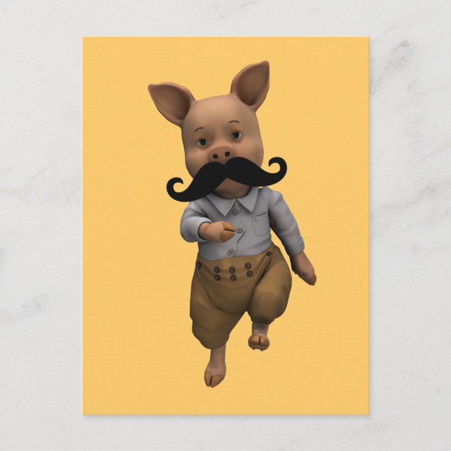 Cartão Postal Leitura com bigode (Frente)