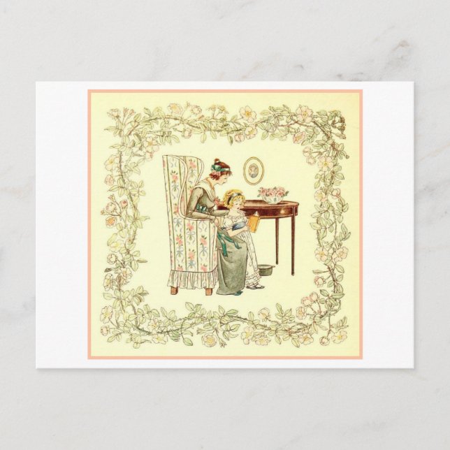 Cartão Postal Leitura da Mãe e Filha (Frente)