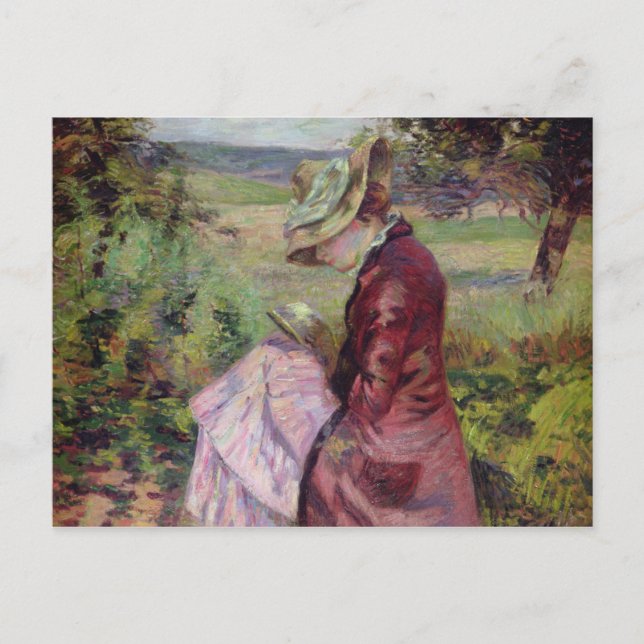 Cartão Postal Leitura da senhora Guillaumin, c.1887 (Frente)