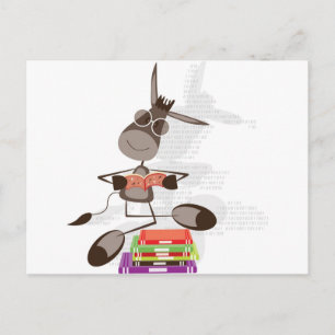 Cartão Postal Leitura de burro intelectual