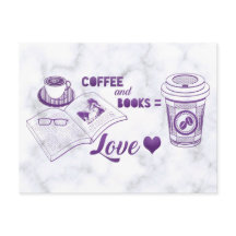 Leitura de café e livros em branco