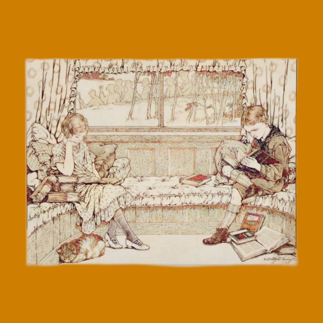 Cartão Postal Leitura de crianças em safra (Criador carregado)