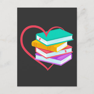 Cartão Postal Leitura de Cubo do Leitor de Livretes do Book Love