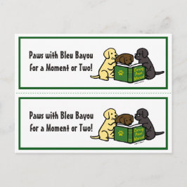 Cartão Postal Leitura de Favoritos do Labrador