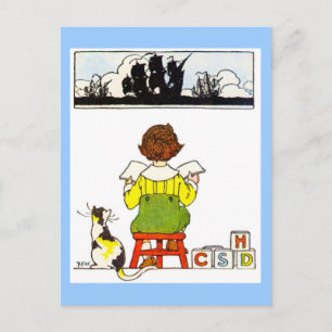 Cartão Postal Leitura de menino