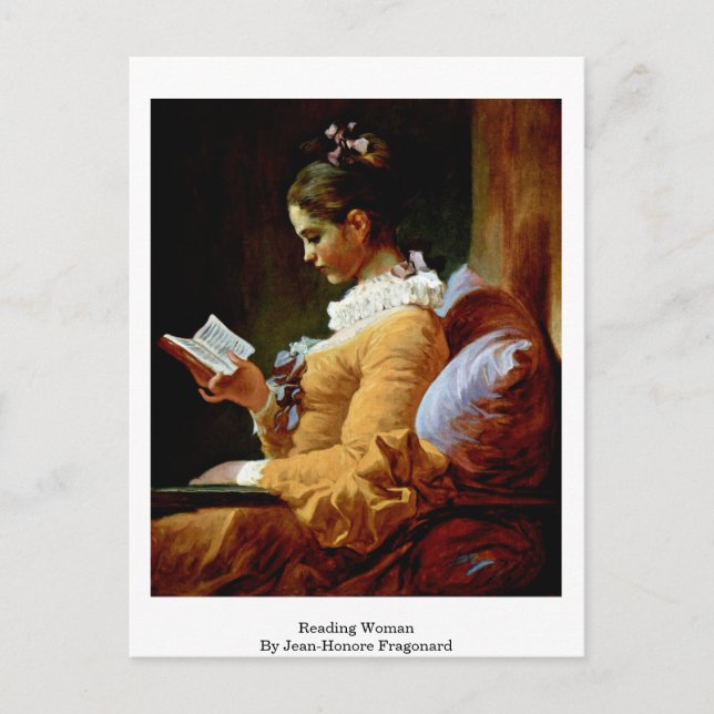 Cartão Postal Leitura De Mulher Por Jean Honore Fragonard (Frente)