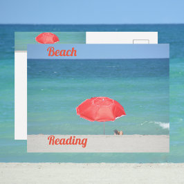 Cartão Postal Leitura de Praia Fotografia Viagem
