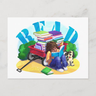 Cartão Postal LEITURA do Vagão de Livro