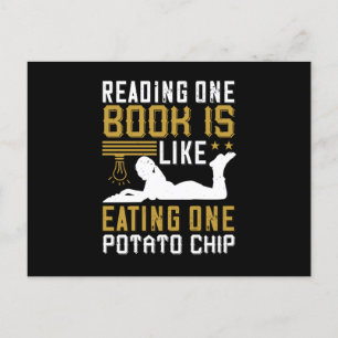 Cartão Postal Leitura - Ler É Como Um Chip De Batata